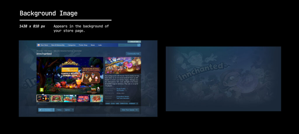 Sample of the background image on steam store pages.