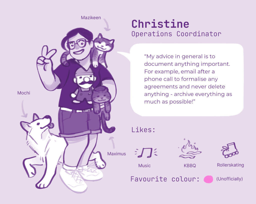 An illustration of Christine.
