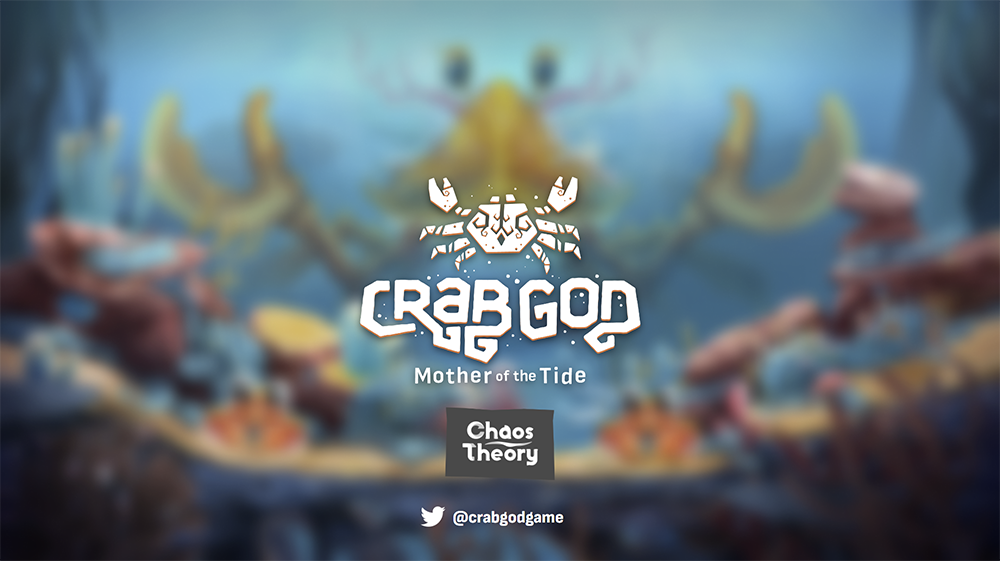 Screenshot of the Crab God game logo.